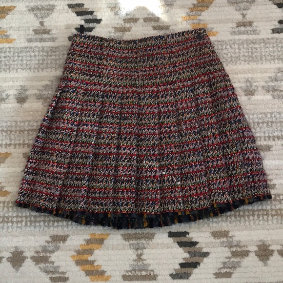 CHANEL Dresses & Skirts - Chanel tweed pleated mini skirt size 2/4
